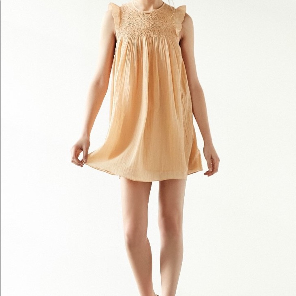 Kimchi Blue Orange Mindy Loo Smocked Yoke Dress